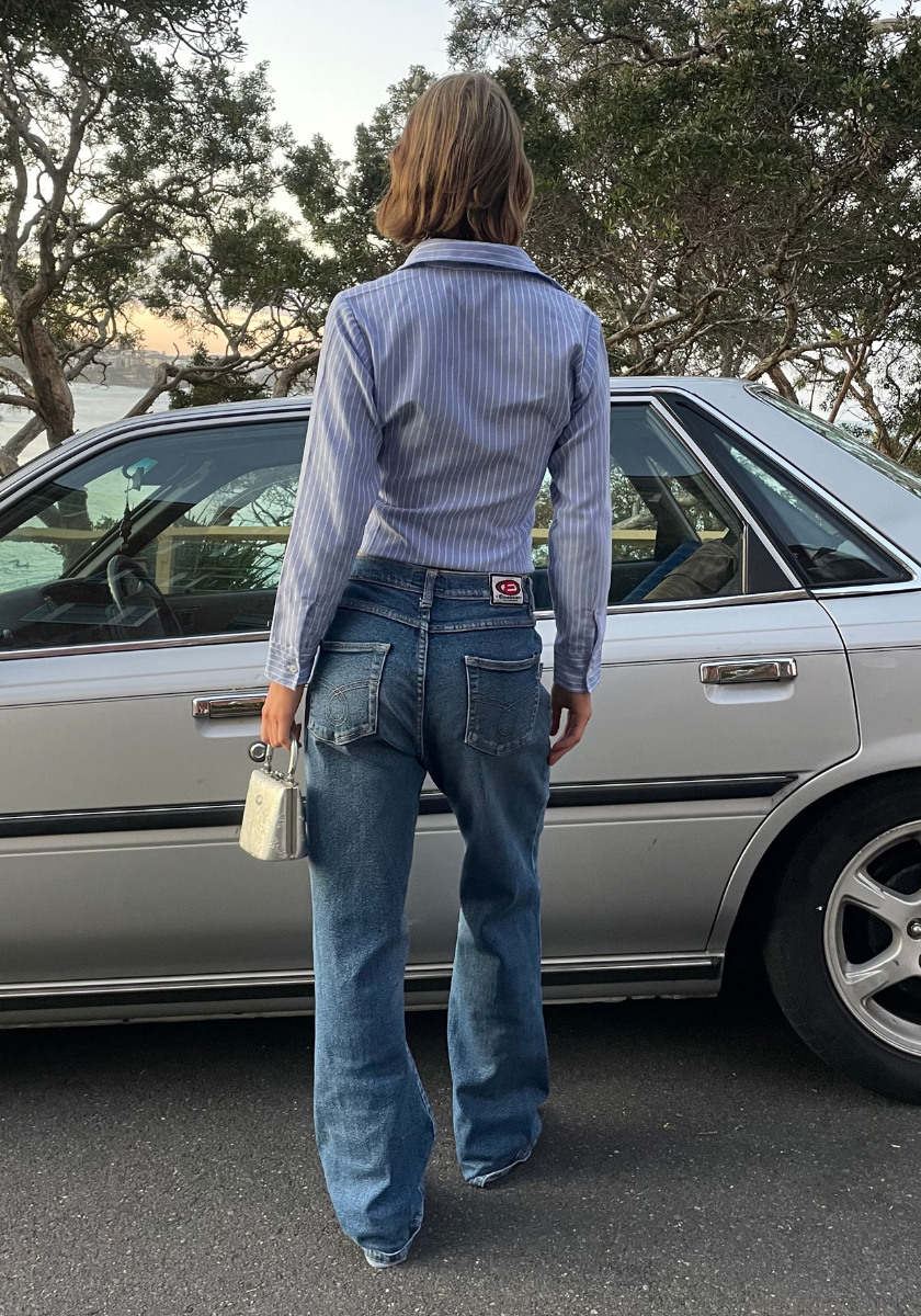 Ralph Lauren Fitted Shirt - Blue & White Stripe