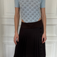 PREORDER - Archive Pleated Midi Skirt - Choc Brown