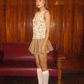 Pleated Skort - Camel