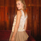 Pleated Skort - Camel