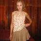 Pleated Skort - Camel