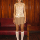 Pleated Skort - Camel
