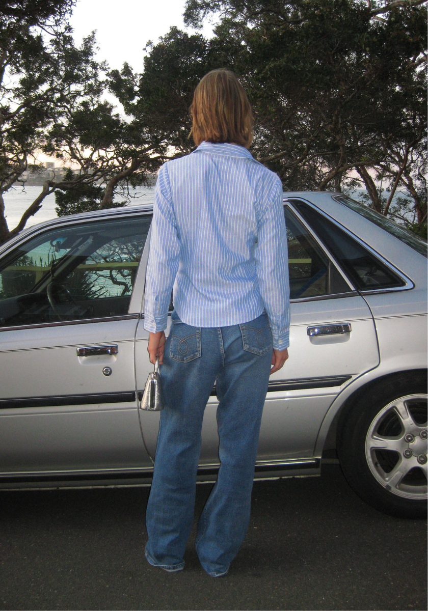 Ralph Lauren Fitted Shirt - Blue & White Stripe