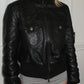 PREORDER - Archive Leather Bomber - Black / Navy
