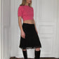 PREORDER - Archive Polka Dot Midi Skirt - Black / Pink