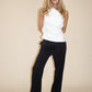 Cropped Trousers -  Black